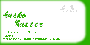 aniko mutter business card